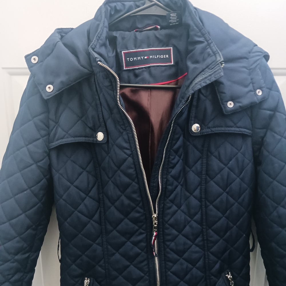 Tommy Hilfiger Women's Navy Quilted Jacket - Picture 2 of 11